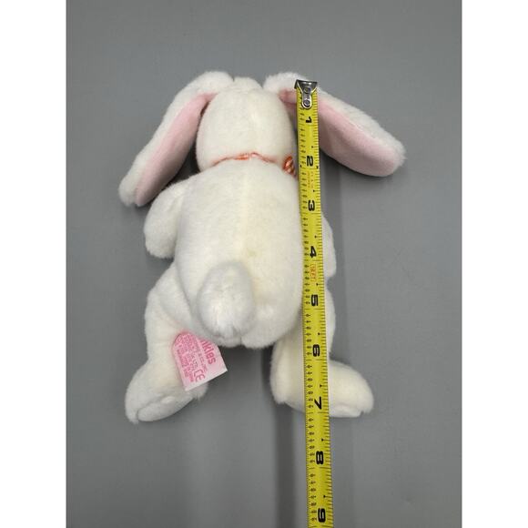 Russ BUNKLES Small White Bunny W/ Embroidered Carrot On Chest Rabbit 7” Plush - Picture 6 of 8